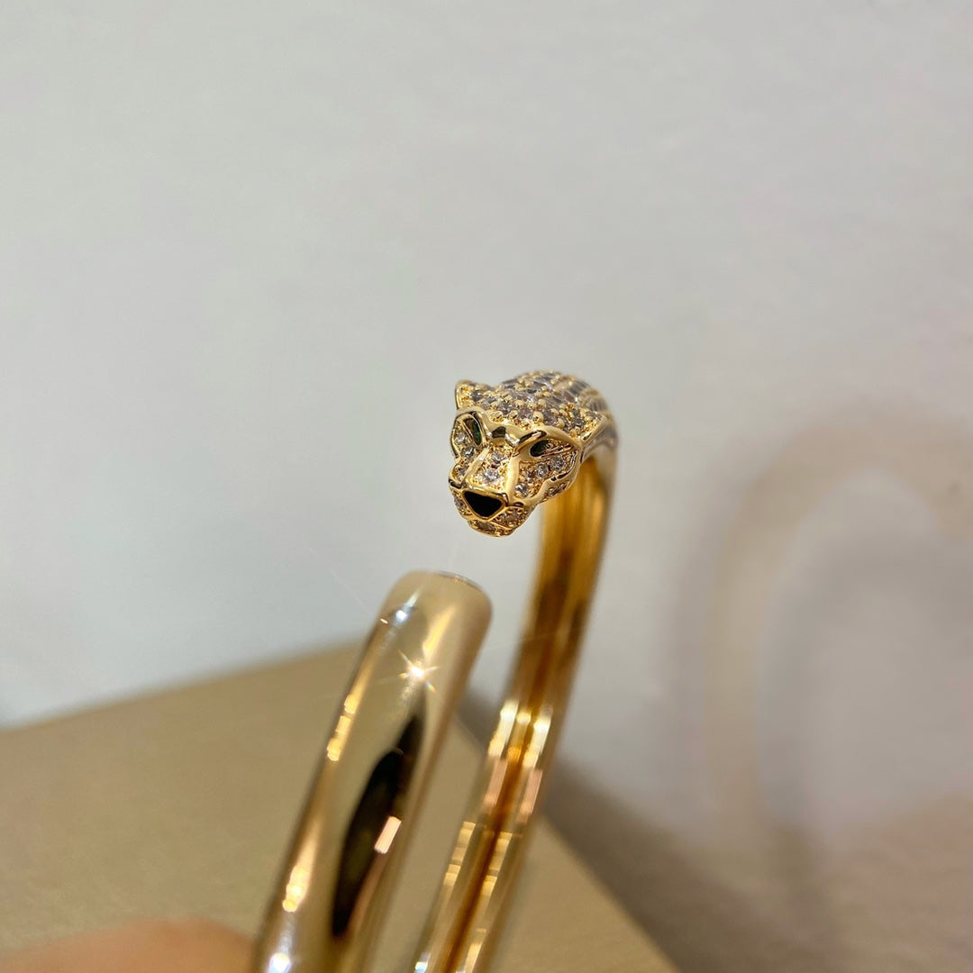 ¡®Lumi¡¯PANTHERE GOLD DIAMOND OPEN BRACELET
