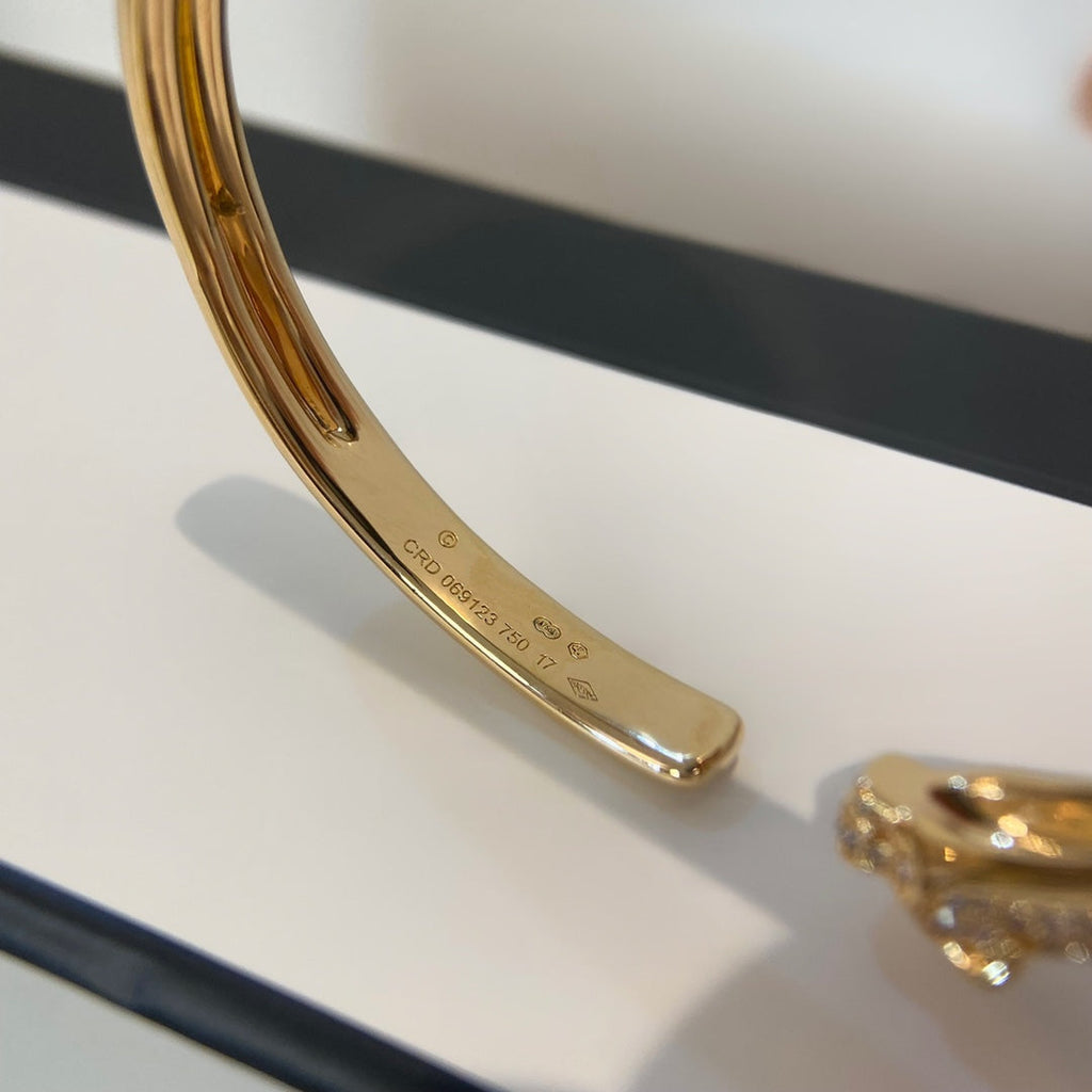 ¡®Lumi¡¯PANTHERE GOLD DIAMOND OPEN BRACELET