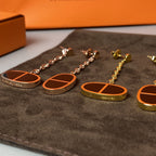 ¡®Lumi¡¯CHAINE VERSO BLACK CERAMIC EARRINGS