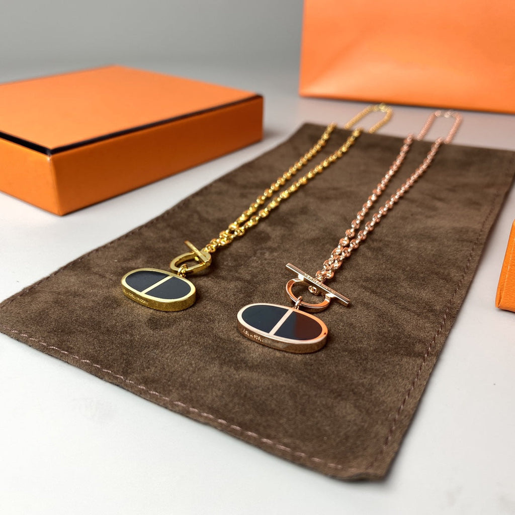¡®Lumi¡¯CHAINE VERSO BLACK CERAMIC NECKLACE