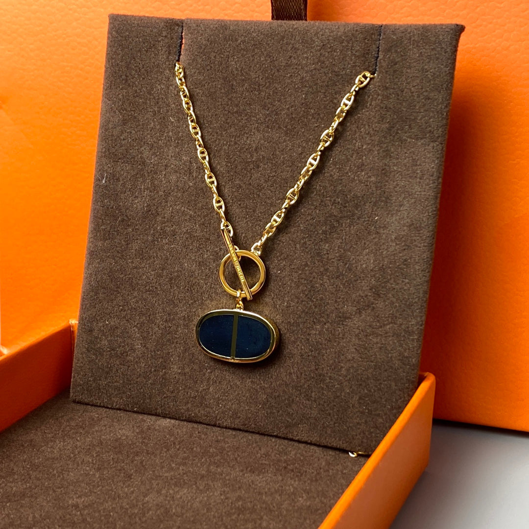 ¡®Lumi¡¯CHAINE VERSO BLACK CERAMIC NECKLACE