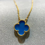 ¡®Lumi¡¯CLOVER 15MM BLUE AGATE NECKLACE
