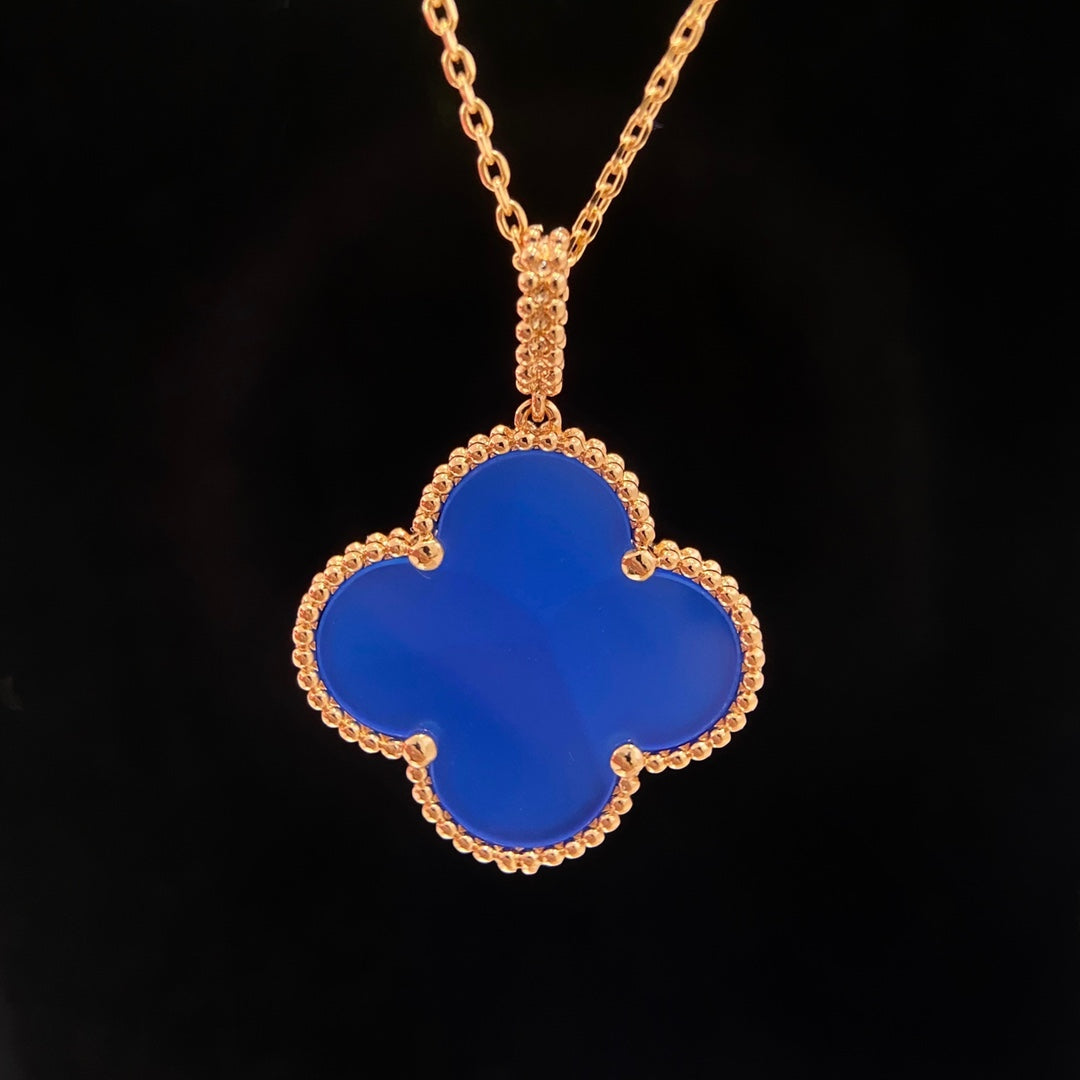 ¡®Lumi¡¯CLOVER 25MM NECKLACE TURQUOISE ROSE GOLD