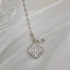 ¡®Lumi¡¯CLOVER 5 MOTIFS SILVER DIAMONDS NECKLACE