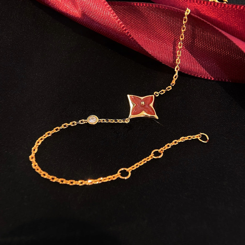 ¡®Lumi¡¯COLOR STAR CARNELIAN PINK GOLD DIAMOND BRACELET