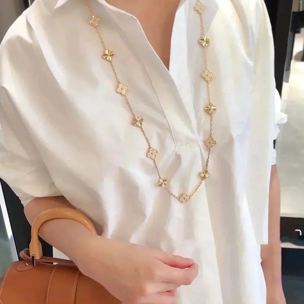 ¡®Lumi¡¯CLOVER 20 MOTIFS LASER DIAMOND NECKLACE