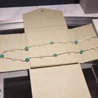 ¡®Lumi¡¯CLOVER 20 MOTIFS MALACHITE DIAMOND NECKLACE
