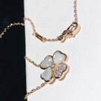 ¡®Lumi¡¯CLOVER MOP DIAMOND ROSE GOLD NECKLACE