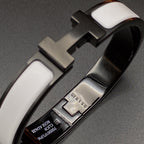 ¡®Lumi¡¯H BRACELET 12MM BLACK WHITE CERAMIC