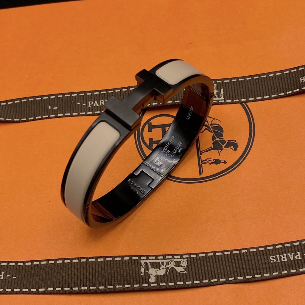 ¡®Lumi¡¯H BRACELET 12MM BLACK BEIGE CERAMIC