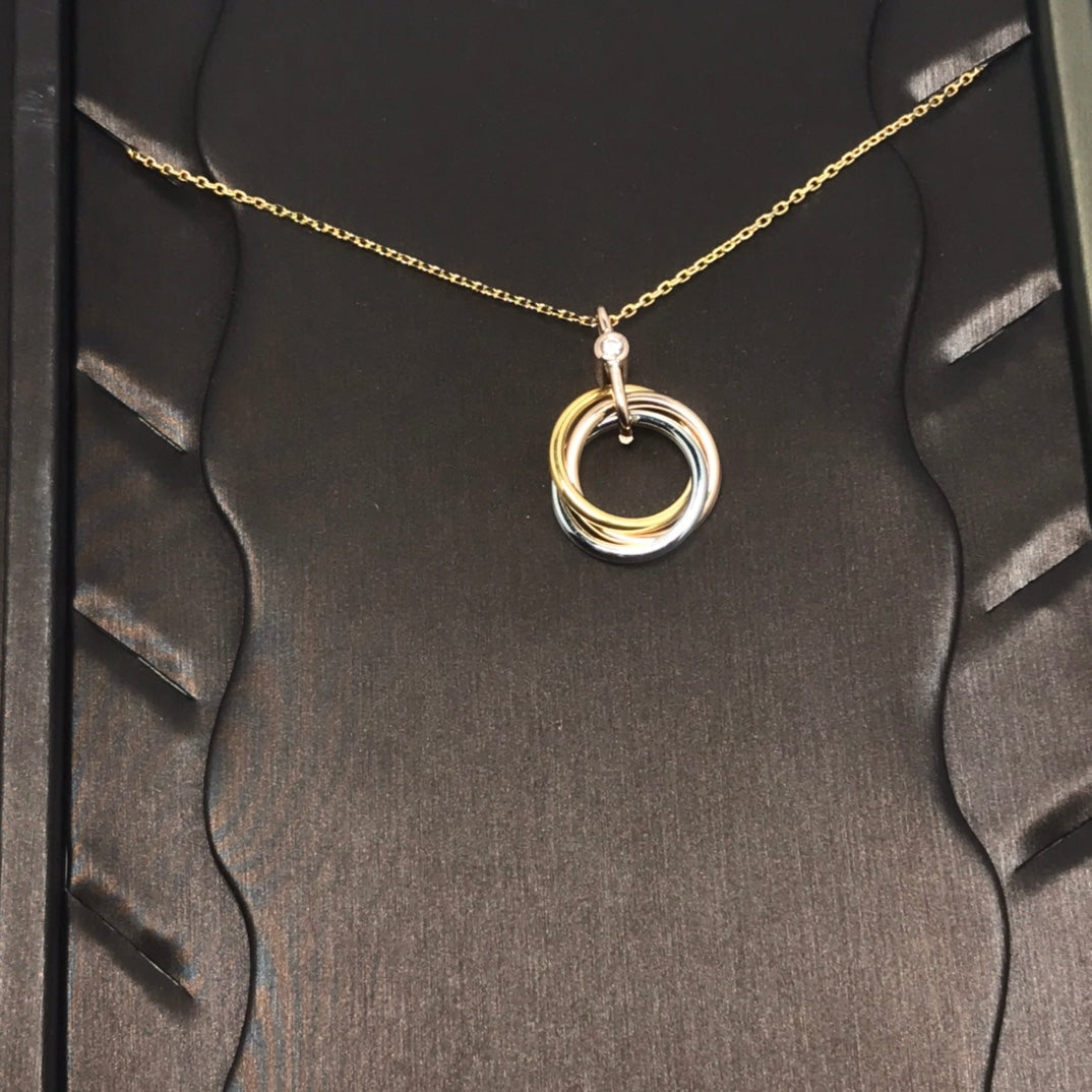 ¡®Lumi¡¯TRINITY SILVER GOLD PINK GOLD NECKLACE