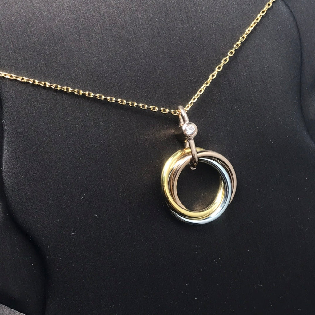 ¡®Lumi¡¯TRINITY SILVER GOLD PINK GOLD NECKLACE