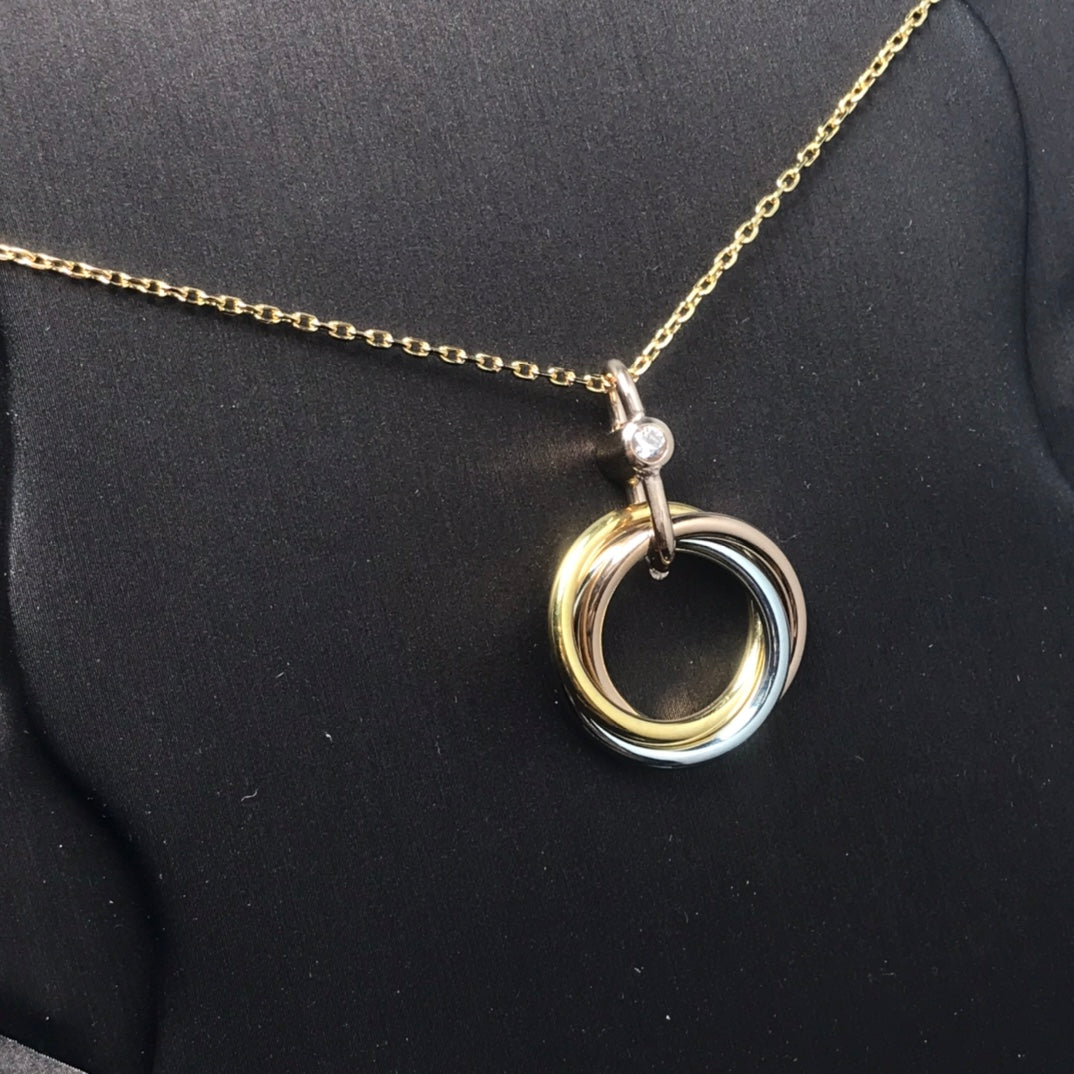 ¡®Lumi¡¯TRINITY SILVER GOLD PINK GOLD NECKLACE