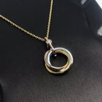 ¡®Lumi¡¯TRINITY SILVER GOLD PINK GOLD NECKLACE