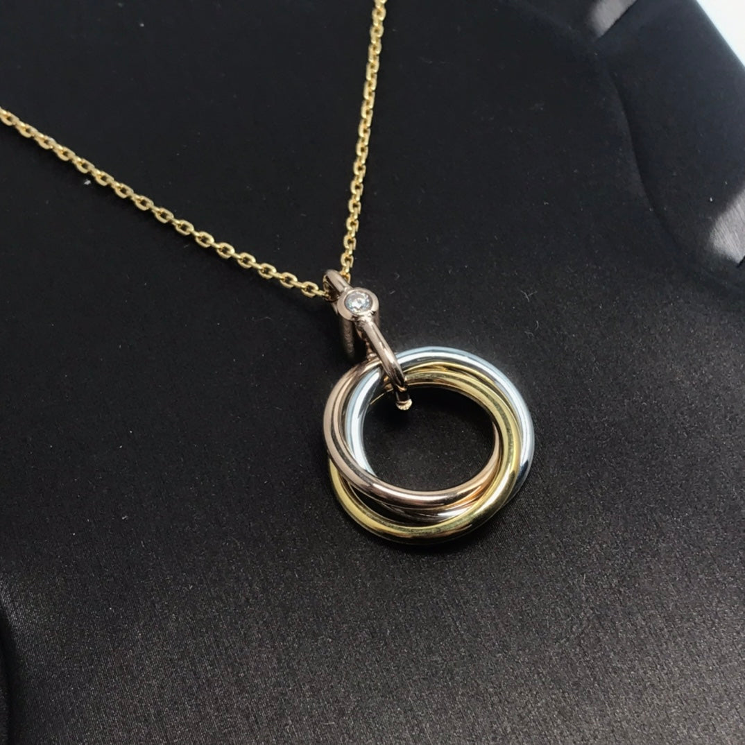 ¡®Lumi¡¯TRINITY SILVER GOLD PINK GOLD NECKLACE