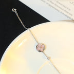 ¡®Lumi¡¯SUN MOTIF PINK MOP SILVER BRACELET