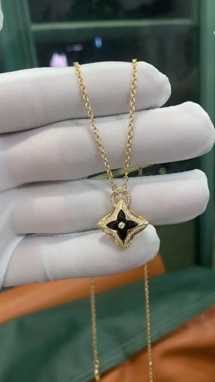 ¡®Lumi¡¯STAR PEDANT PINK GOLD DIAMOND NECKLACE