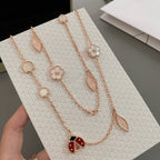¡®Lumi¡¯LUCKY SPRING 15 MOTIFS ROSE GOLD NECKLACE
