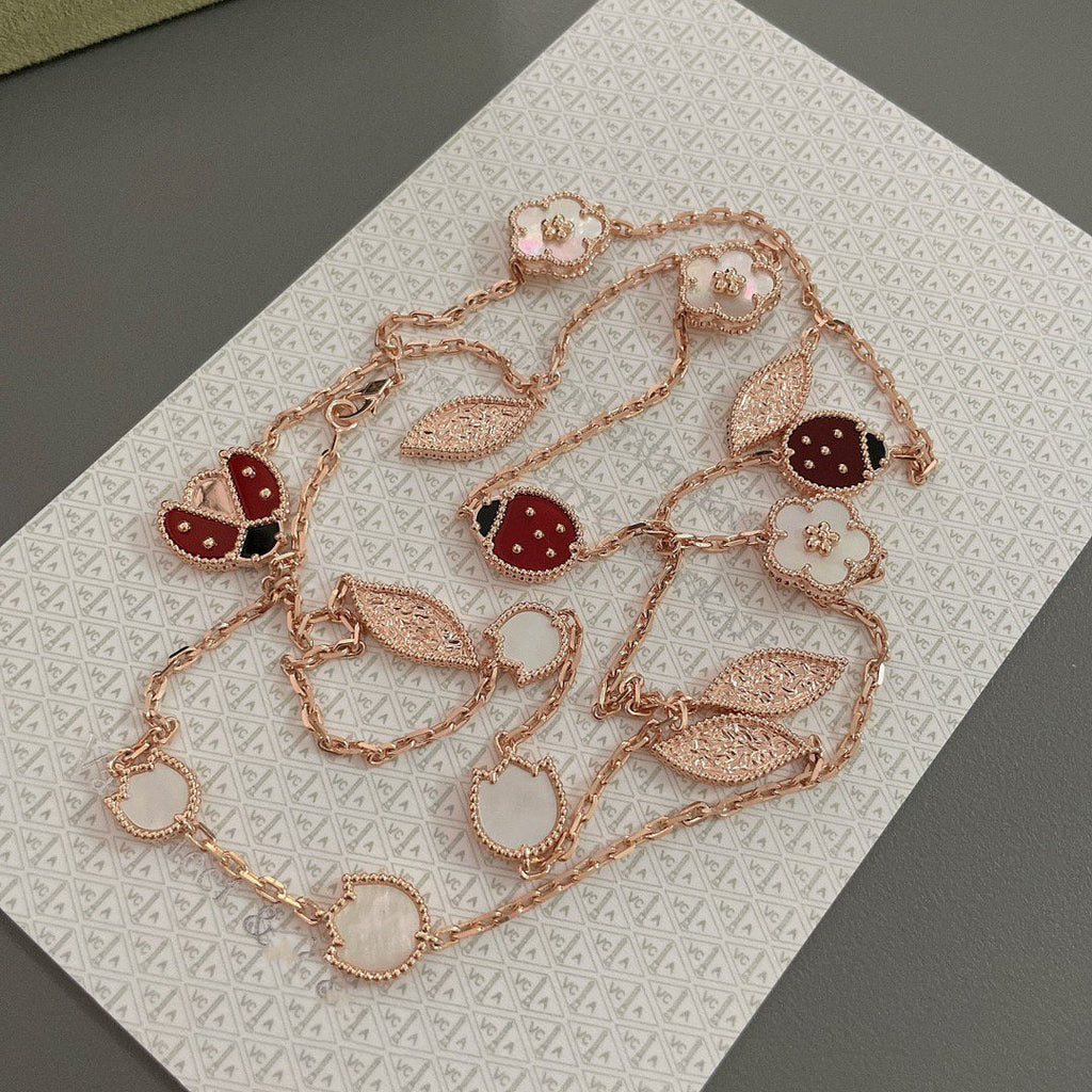 ¡®Lumi¡¯LUCKY SPRING 15 MOTIFS ROSE GOLD NECKLACE