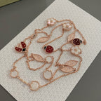 ¡®Lumi¡¯LUCKY SPRING 15 MOTIFS ROSE GOLD NECKLACE