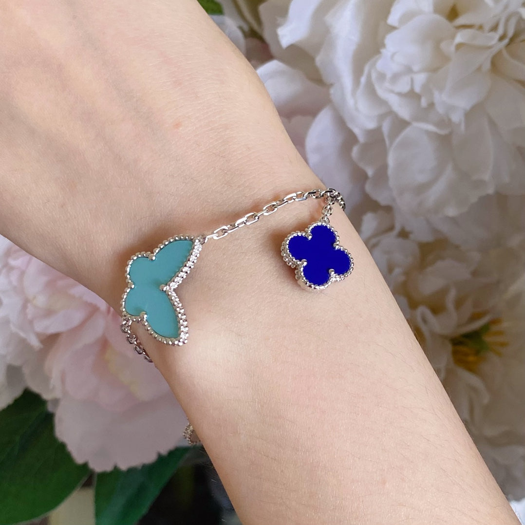 ¡®Lumi¡¯LUCKY SPRING SILVER BRACELET 4 MOTIF