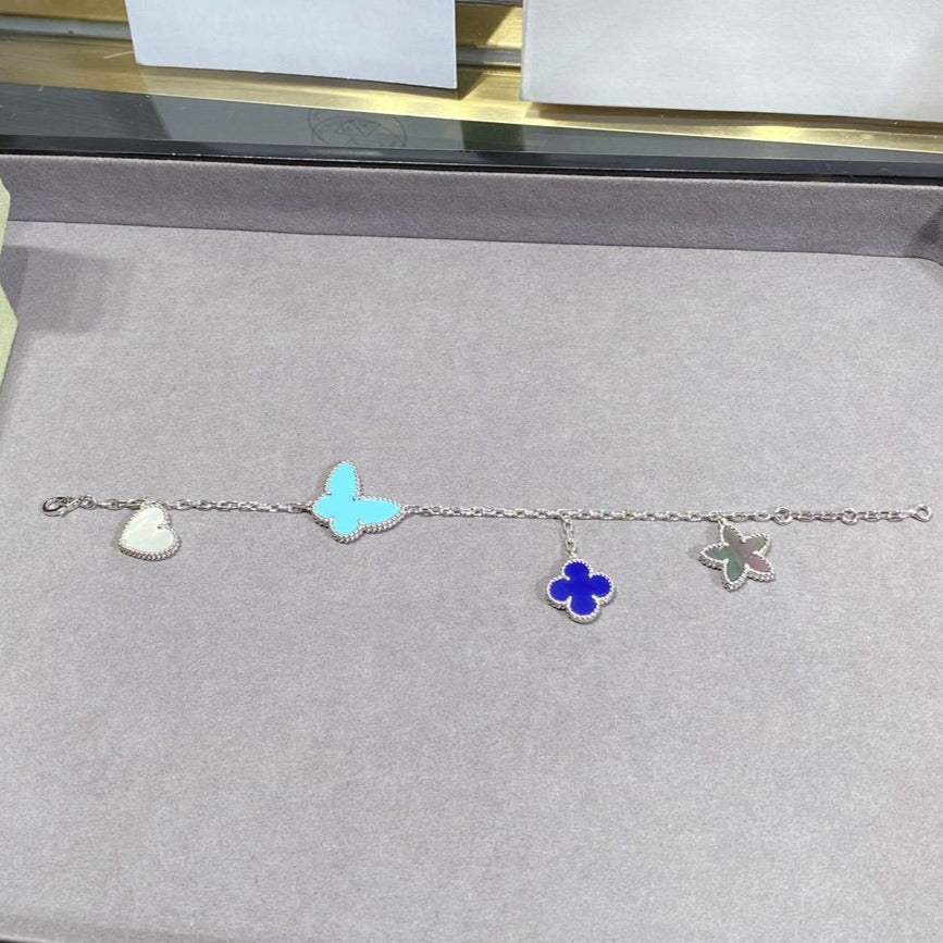 ¡®Lumi¡¯LUCKY SPRING SILVER BRACELET 4 MOTIF