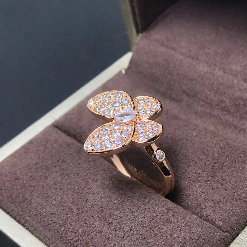 ¡®Lumi¡¯BUTTERFLY PINK GOLD DIAMOND RING
