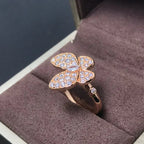 ¡®Lumi¡¯BUTTERFLY PINK GOLD DIAMOND RING