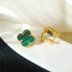 ¡®Lumi¡¯CLOVER MEDIUM 1 MOTIFS MALACHITE  EARRINGS