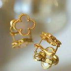 ¡®Lumi¡¯CLOVER MEDIUM 1 MOTIFS  WHITE MOP STUD EARRINGS
