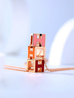 ¡®Lumi¡¯H CAGE PINK GOLD NECKLACE
