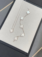 [Lumi]New CLOVER WHITE PEARL MOP 5 MOTIF BRACELET COLLECTION