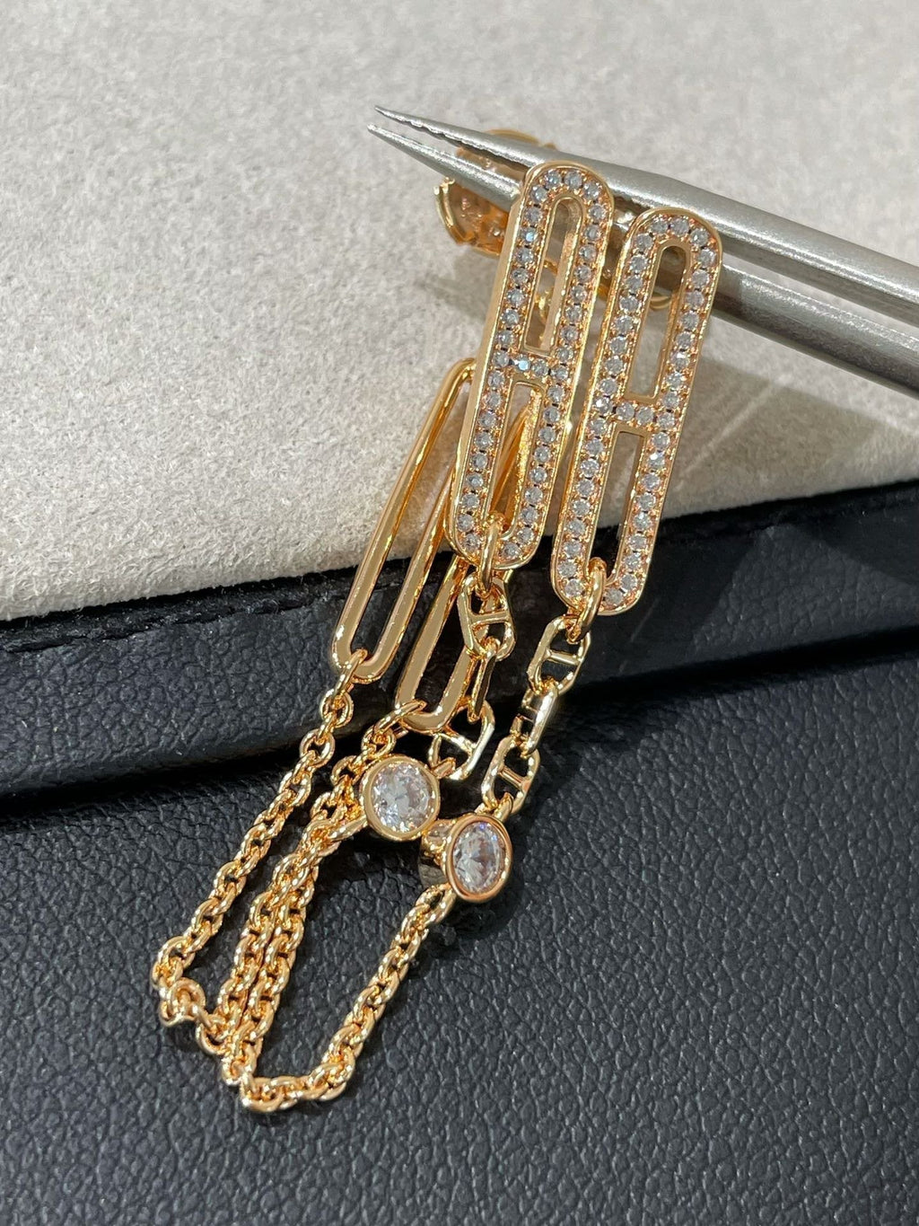 ¡®Lumi¡¯CHAINE CHAOS DIAMOND DROP EARRINGS