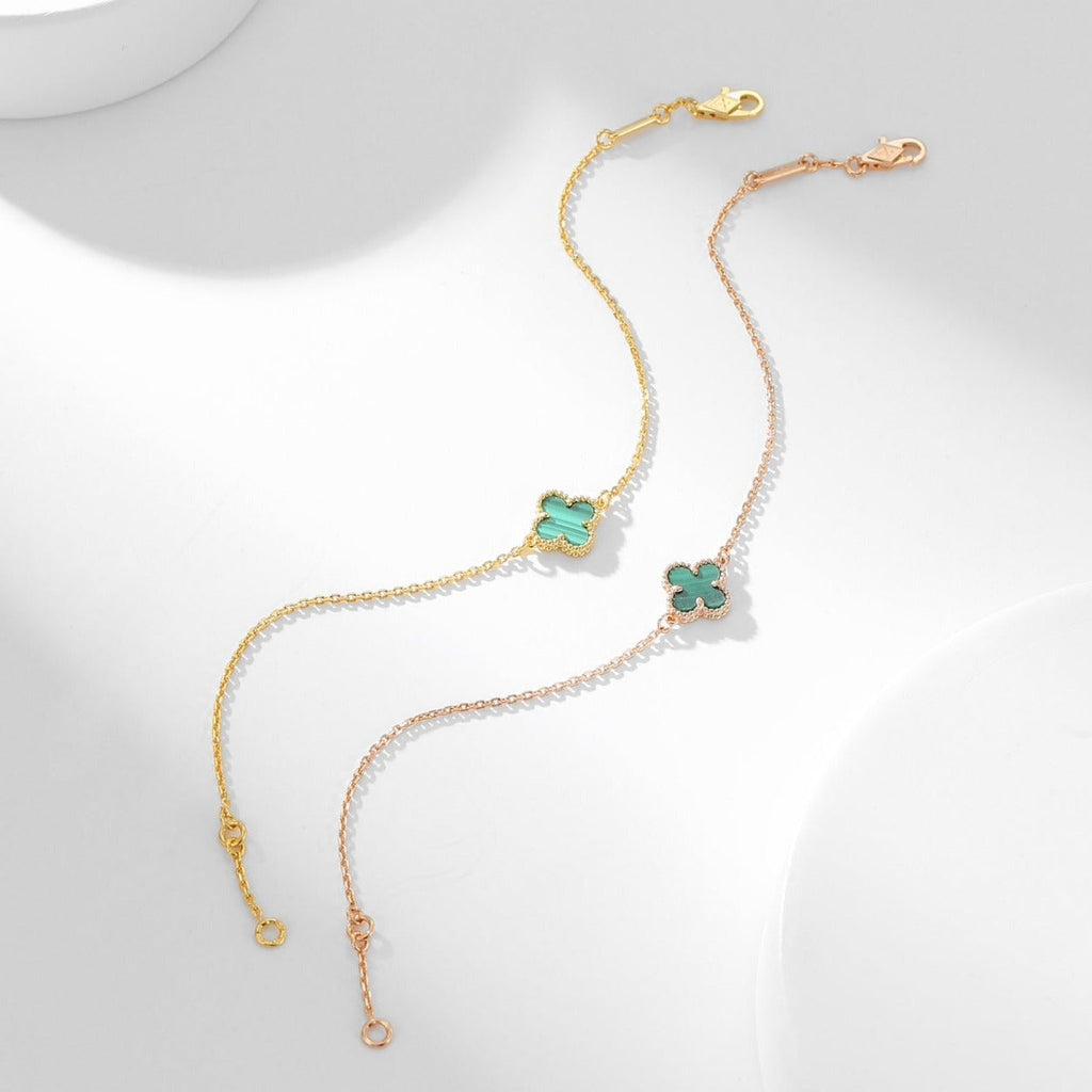 ¡®Lumi¡¯CLOVER BRACELET MALACHITE 1 MOTIF
