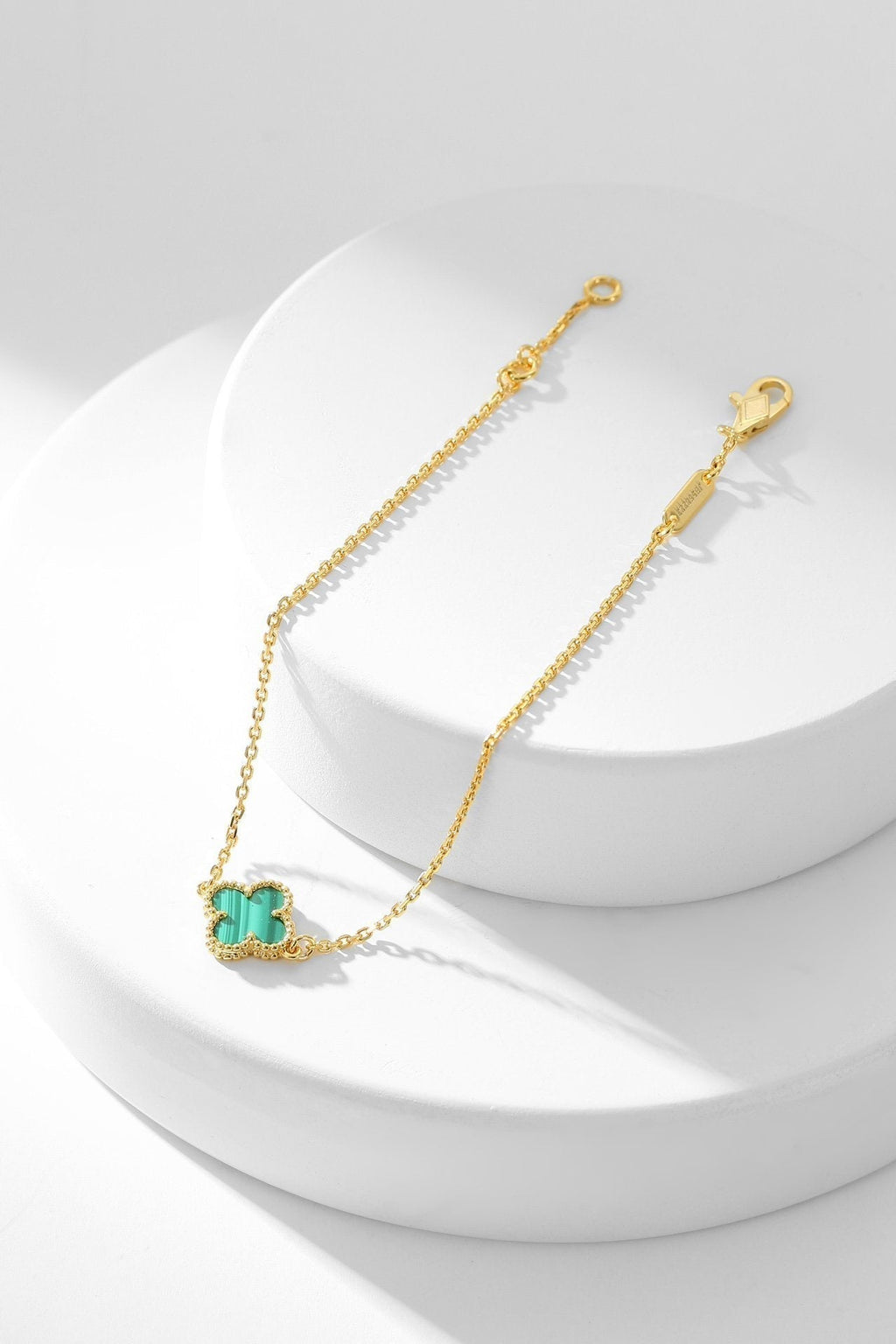 ¡®Lumi¡¯CLOVER BRACELET MALACHITE 1 MOTIF