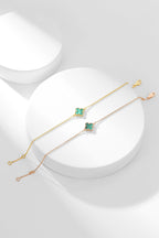 ¡®Lumi¡¯CLOVER BRACELET MALACHITE 1 MOTIF