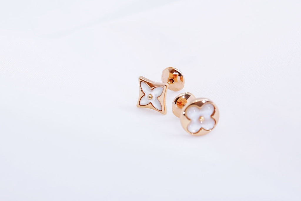 ¡®Lumi¡¯STAR AND SUN PINK GOLD MOP STUD EARRINGS