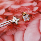 ¡®Lumi¡¯STAR AND SUN PINK GOLD MOP STUD EARRINGS