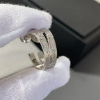 ¡®Lumi¡¯LOVE DIAMOND SILVER HOOP EARRINGS