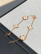 ¡®Lumi¡¯STAR AND SUN 5 MOTIF MOP PINK GOLD BRACELET