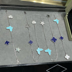 ¡®Lumi¡¯LUCKY CLOVER SILVER 11 MOTIF NECKLACE