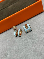 ¡®Lumi¡¯POP H SKY BLUE STUD EARRINGS