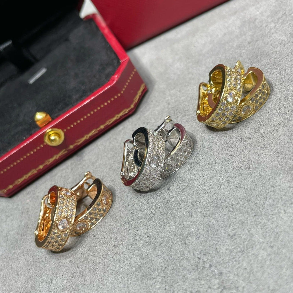 ¡®Lumi¡¯LOVE 5.5MM DIAMOND PAVED EARRINGS
