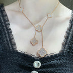 ¡®Lumi¡¯CLOVER 6 MOTIF DIAMOND PAVED NECKLACE
