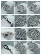 ¡®Lumi¡¯CLOVER 6 MOTIF DIAMOND PAVED NECKLACE