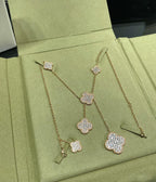 ¡®Lumi¡¯CLOVER 6 MOTIF DIAMOND PAVED NECKLACE