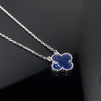 ¡®Lumi¡¯CLOVER PIETERSITE SILVER LONG NECKLACE