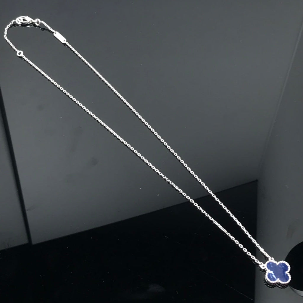 ¡®Lumi¡¯CLOVER PIETERSITE SILVER LONG NECKLACE