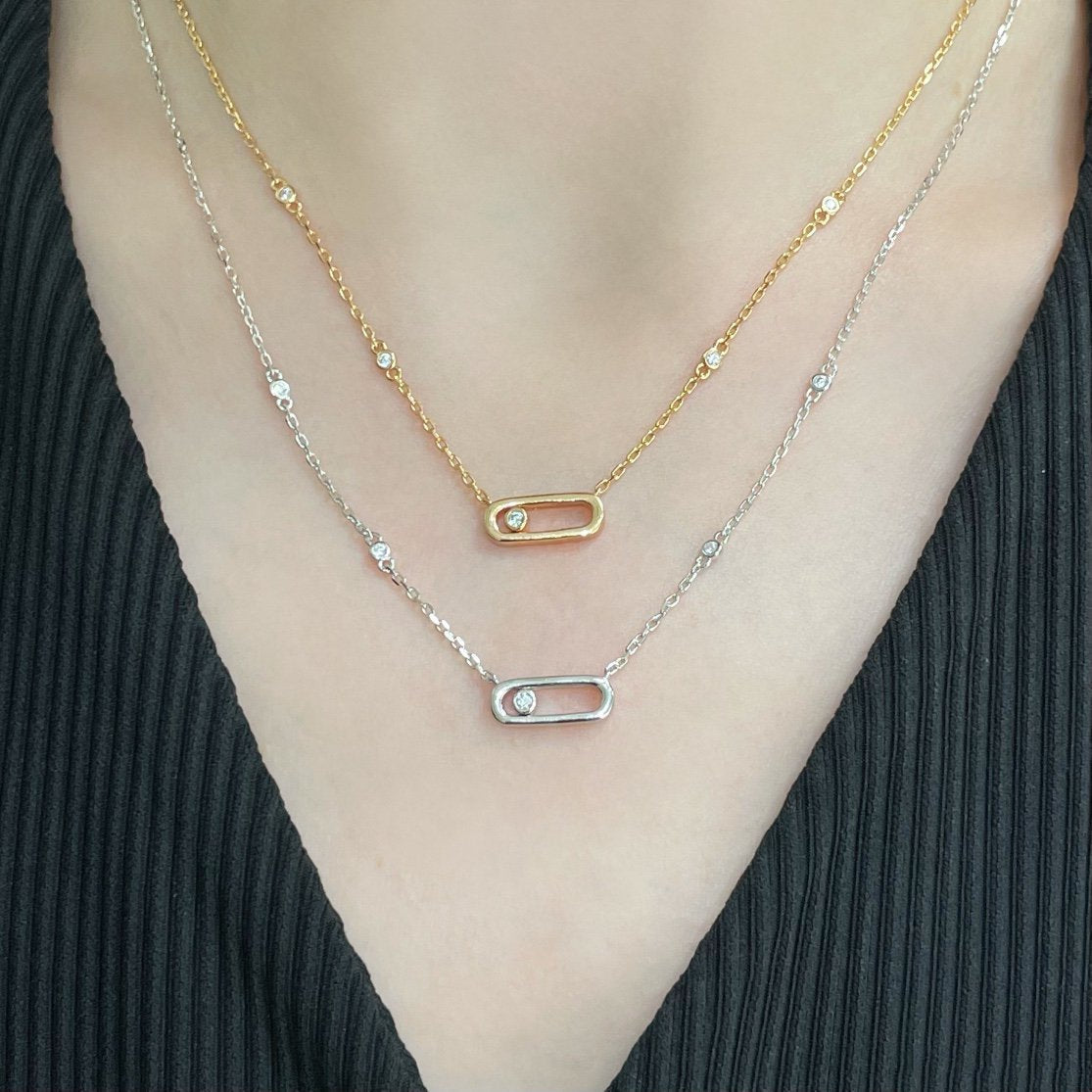 [Imperial Jewelrys]MOVE UNO DIAMOND NECKLACE