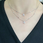 [Imperial Jewelrys]MY TWIN 2 ROW DIAMOND NECKLACE